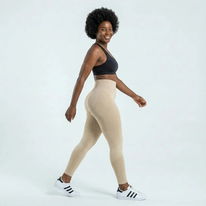 3D Leggings - Beige